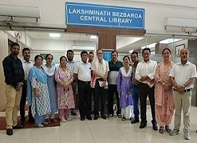 Director visit to library