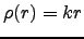 $ \rho(r)=kr$